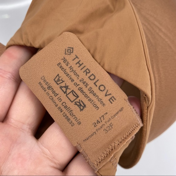 ThirdLove 24/7 Memory Foam Full Coverage Underwire Bra Mocha Nude - Picture 4 of 4